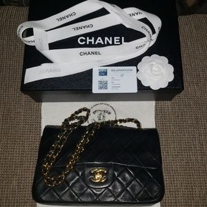 S🔴LD❗Auth CHANEL Vintage Double Flap size Meduim